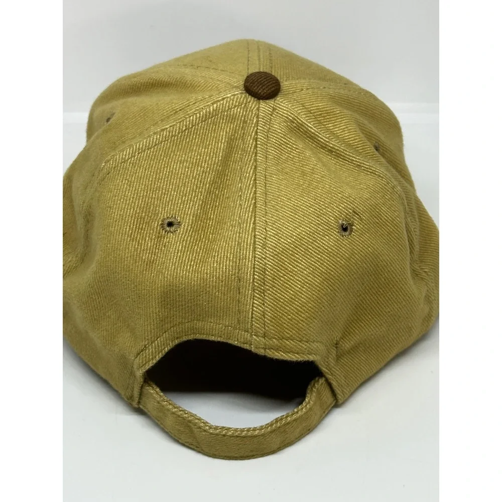 VTG‎ J Hats Florida Baseball Cap Tan Brown Palm Tree Embroidered Strapback Mens